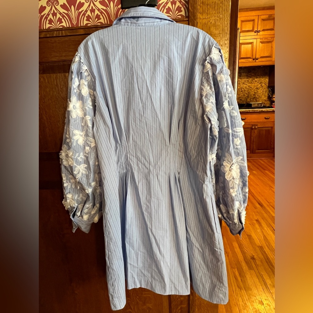 NWT TuckerNuck Blue Stripe Embroidery Mini Corinne Dress XXL - Picture 7 of 11